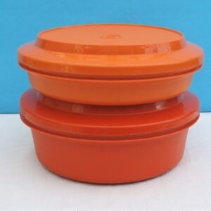 Vintage Orange Tupperware Seal N Serve Bowl or Steamer 70s 80s