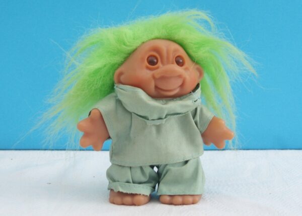 Vintage Dam Troll Surgeon 1986 Green Hair Scrubs 1980s