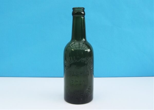 Vintage Old Green Glass Beer Bottle J Nimmo & Son Castle Eden Unknown Age