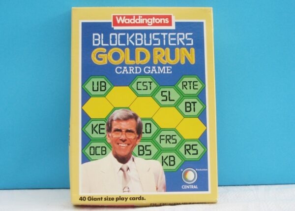 Vintage Waddingtons Blockbusters Gold Run Card Game ITV 1980s Complete