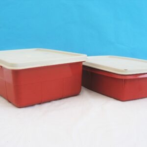 Vintage Tupperware Compartment Lunch Boxes Bento Box Orange Plastic 1970s - Choose Item