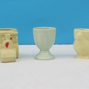 Vintage Ceramic Egg Cups - 3 to Choose From - Chicken Train or Green Deco