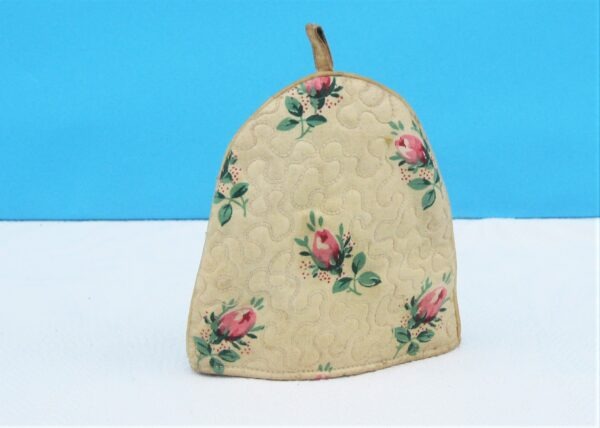 True Vintage Egg Cosy Rose Floral Padded Fabric 40s 50s