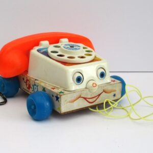 Vintage Fisher Price Chatter Telephone Pull Along Toy 1960s