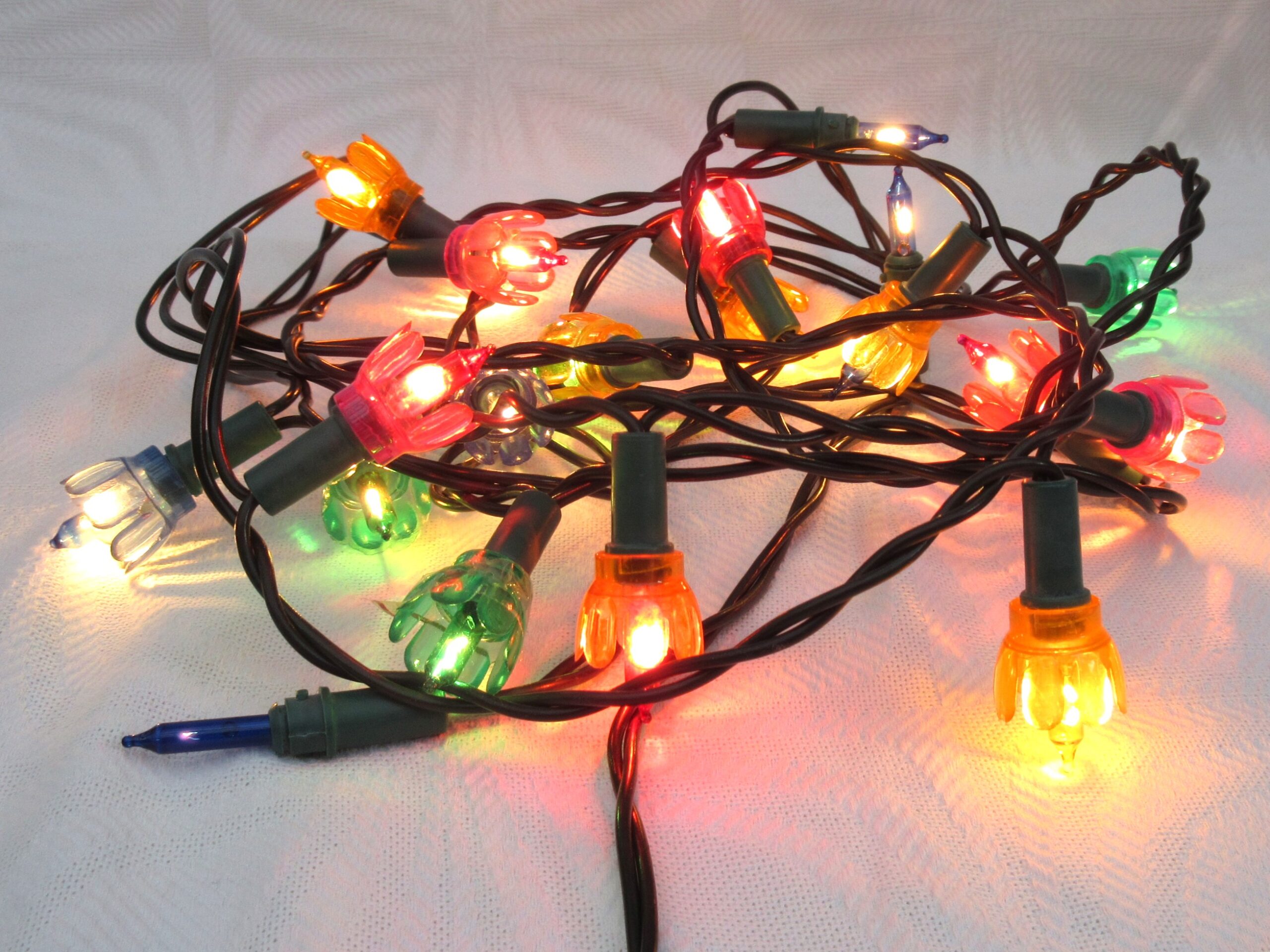 80s style christmas lights