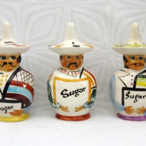 Vintage Kitsch Toni Raymond Pottery Mexican Sombrero Sugar Shakers 1970s - Choose Item.