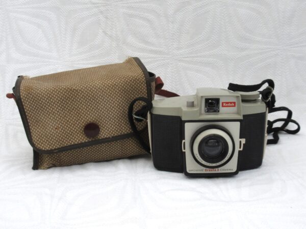 Vintage Kodak Brownie Camera Cresta 3 with Case Prop Display 1960s