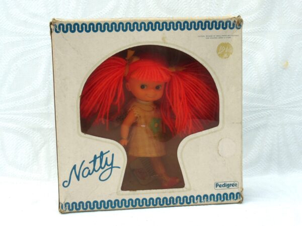Vintage RARE Pedigree Natty Doll Woolen Red Hair New in Box 1970s.