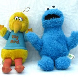 Vintage Sesame Street Character Plush Soft Toys - Choose Big Bird (80s) or Cookie Monster (modern issue - 2015)