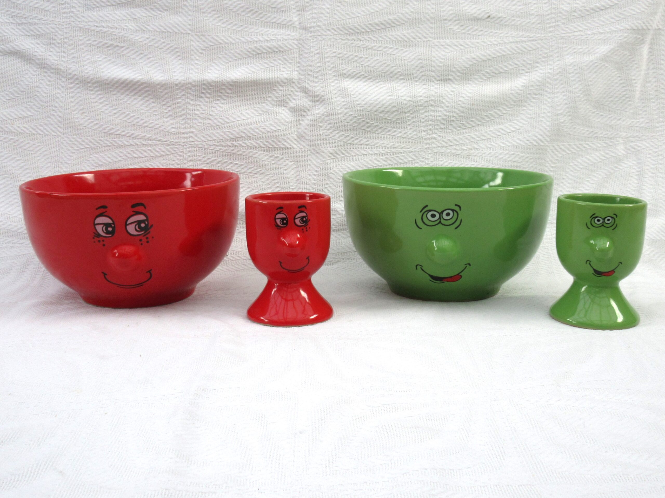 Vintage Trade Winds Funny Face Bowl Egg Cup Sets