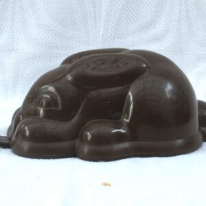 Vintage Rabbit Shaped Jelly Mould Brown Plastic 70s 80s Kitchen