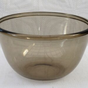 Vintage Brown Smoked Glass Small Mixing Bowl Arcopal France 70s 80s