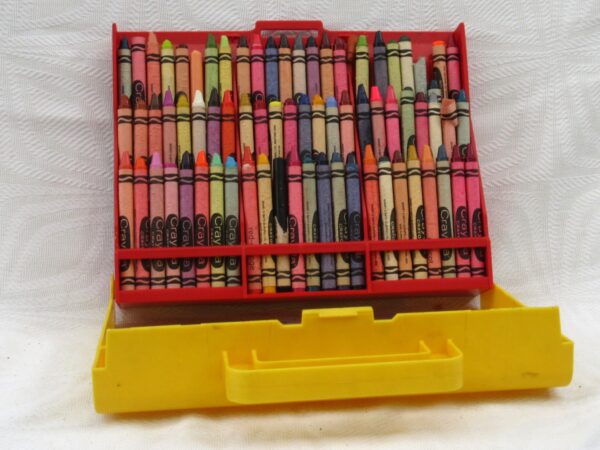 Vintage Cased Crayola Wax Crayons 72 Capacity McDonalds Logo 80s 90s
