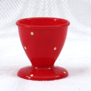 Vintage Embee Products Red Polka Dot Egg Cup Plastic Campervan 50s 60s