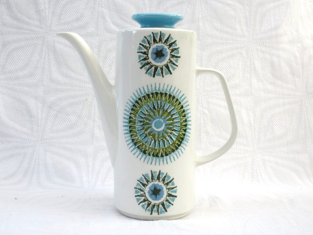 Vintage J&G Meakin Aztec Coffee Pot Studio Pottery 60s 70s