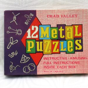 Vintage Chad Valley 12 Metal Puzzles Game Boxed Mental Challenge 60s 70s