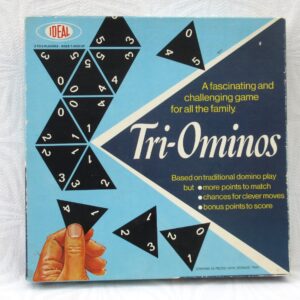 Vintage Classic Tri-Ominos 1968 Board Game Ideal Games Complete 1960s