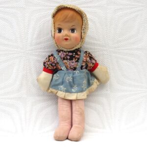 Vintage Rubber Face Squeaking Doll 10 Inch Pram Doll 50s 60s