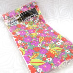 Vintage Deeko Fashion Match Paper Tablecovers x3 Flower Power 90cm Unopened 1970s