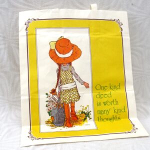 Vintage Holly Hobbie Paper Carrier Gift Bag 70s 80s Collectable
