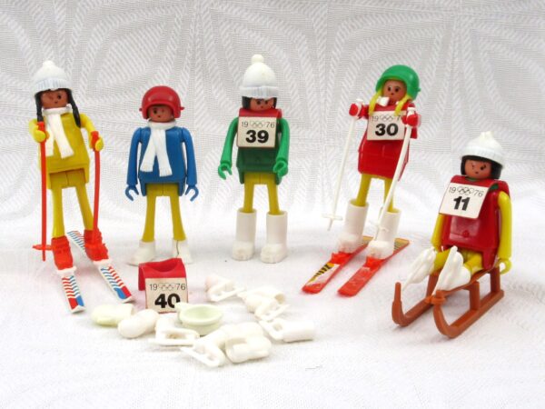 Vintage Play Big Like Playmobil W Germany Winter Olympics 1976 Bundle 70s Toys