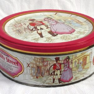Vintage Quality Street Tin Round Medium Sized Soldier Lady Late 1980s