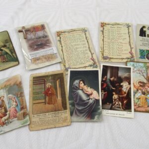 Vintage Religious Catholic Bundle Prayer Mass Cards x10 Christianity 30s 40s