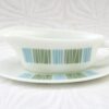 Vintage JAJ Pyrex Matchmaker Gravy Boat and Saucer Mid Century 50s 60s