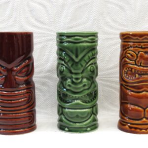 Vintage Kitsch Ceramic Tiki Vases Mid Century 50s 60s - Choose from 3 Designs