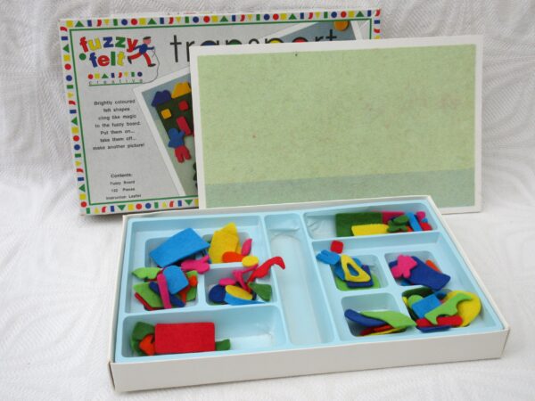 Vintage Fuzzy Felt Picture Making Set Transport Boxed 1991 Incomplete 90s
