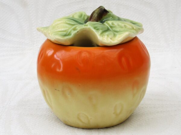 Vintage German Cortendorf Strawberry Preserve Pot Ceramic 1950s