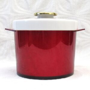 Vintage Insulex Ice Bucket Red Opaque Insulated Double Wall 70s 80s