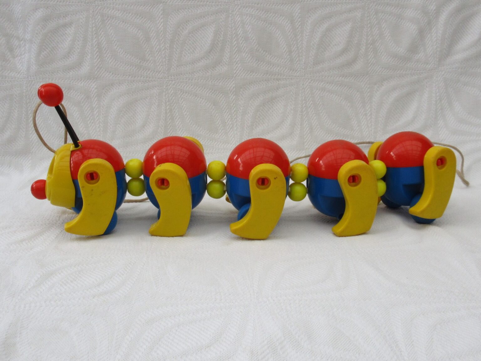 Vintage Kiddicraft Clatterpillar Pull Along Caterpillar Toy 1980s