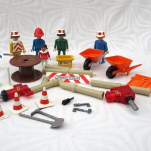Vintage Playmobil etc Toy Construction Road Works Playset Bundle 80s 90s