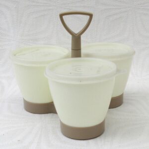 Vintage Tupperware Preserve Jam Pickle Pots Lidded with Stand 70s 80s