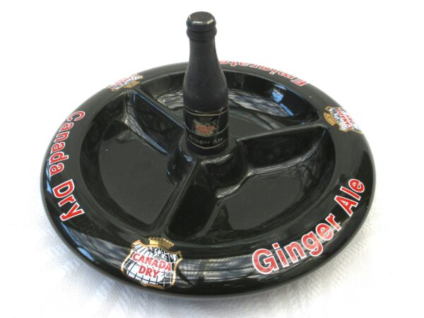 Vintage Wade Pub Ashtray Canada Dry Ginger Ale with Bottle In Centre 70s 80s