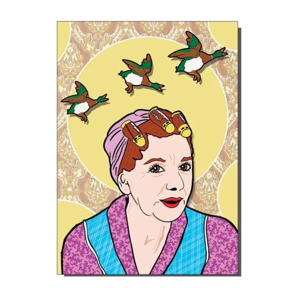 Hilda Ogden Flying Ducks Coronation St Greetings Card from Bite Your Granny