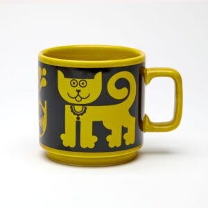 Magpie x Hornsea Mug - Cat & Pirhana Chartreuse Image