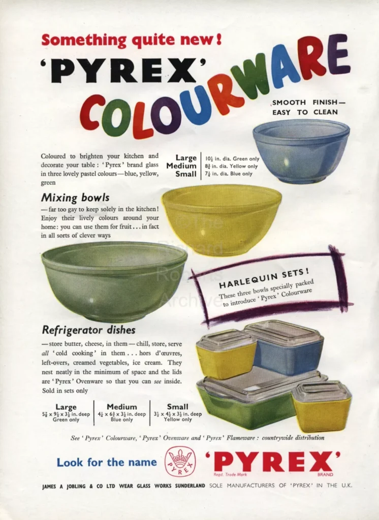 Collecting Vintage English Pyrex - an early advertisement