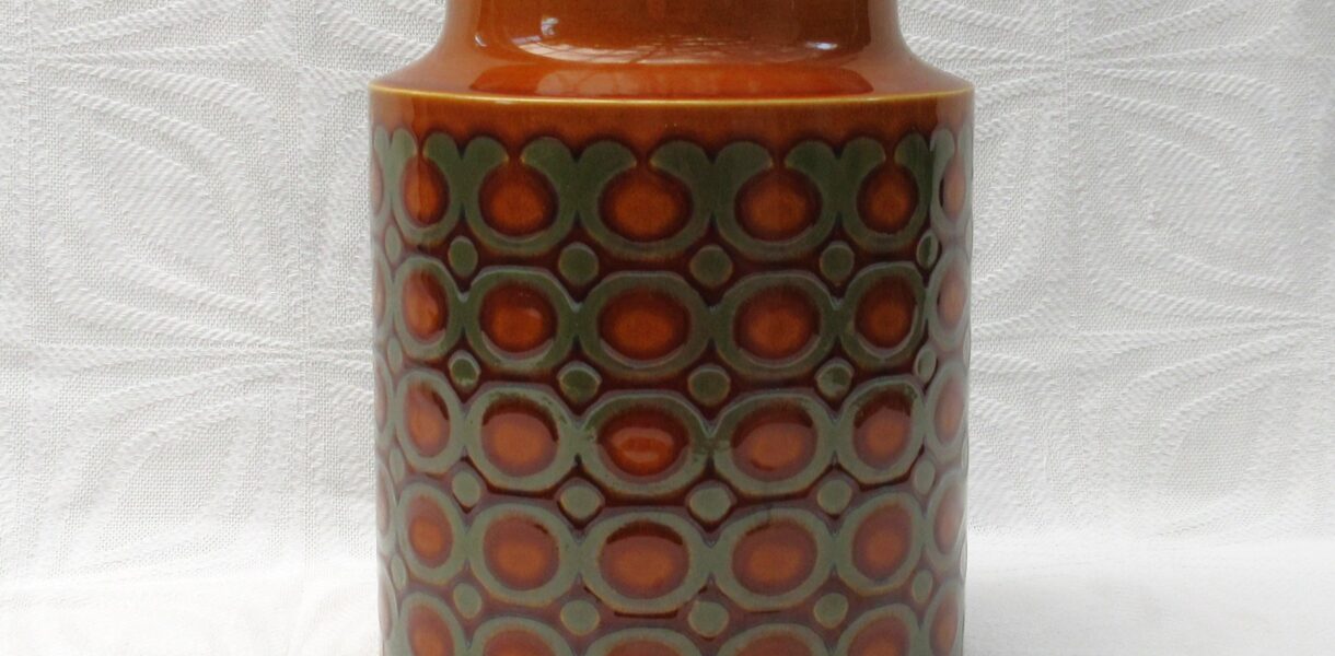 Vintage Hornsea Pottery Bronte Flour Jar Brown Storage Container 1970s Photo