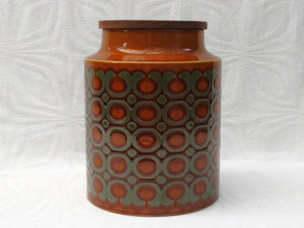 Vintage Hornsea Pottery Bronte Flour Jar Brown Storage Container 1970s Photo