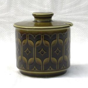 Vintage Hornsea Heirloom Green Preserve Pot Small with Lid 1970s Photo