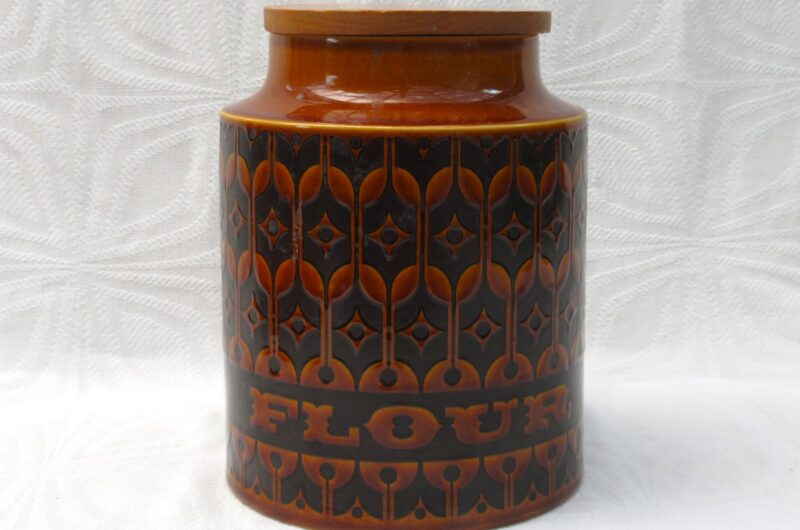 Vintage Hornsea Pottery Heirloom Large Flour Jar Storage Container 1970s Photo