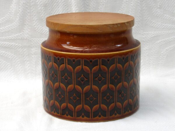 Vintage Hornsea Pottery Heirloom Small Jar Brown Storage Container 1970s Photo