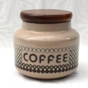 Vintage Hornsea Pottery Coral Coffee Cannister Storage Jar 70s 80s Photo