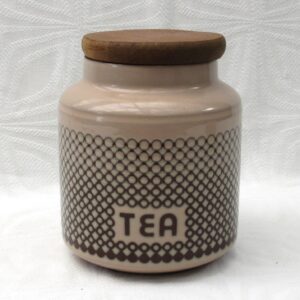 Vintage Hornsea Pottery Coral Tea Cannister Storage Jar 70s 80s Photo