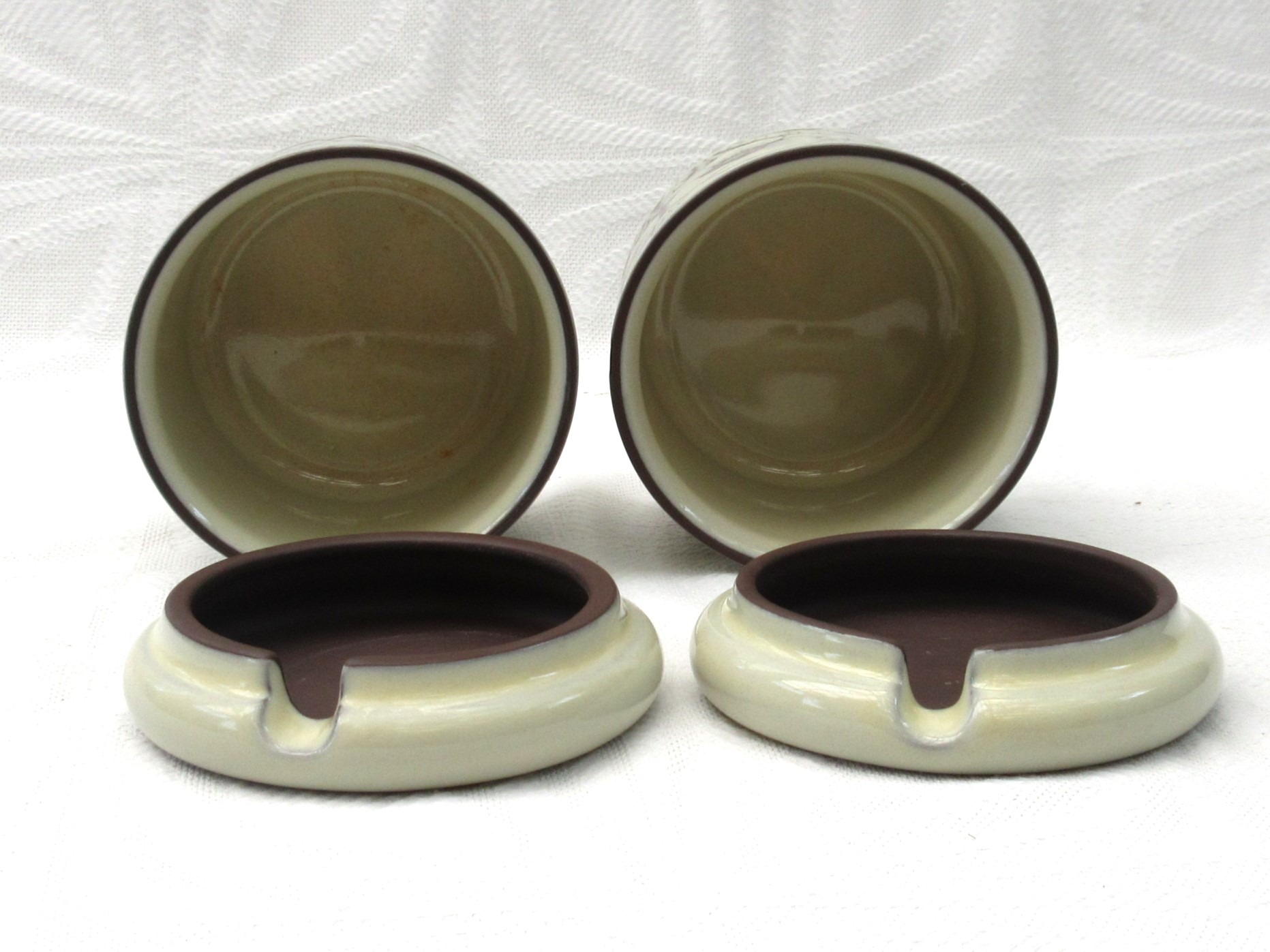 Vintage Hornsea Pottery Cornrose Preserve Jars Pots Lidded Pair 70s 80s - Image 4