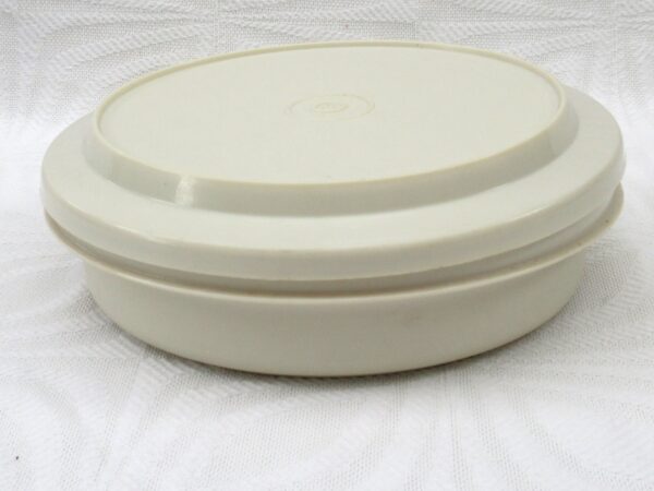 Vintage Tupperware Seal n Serve Bowl White Storage Container 70s 80s Image