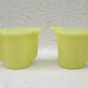 Vintage Tupperware Wonderlier Yellow Pastel Milk Jug Sugar Pourer Set 50s 60s Image