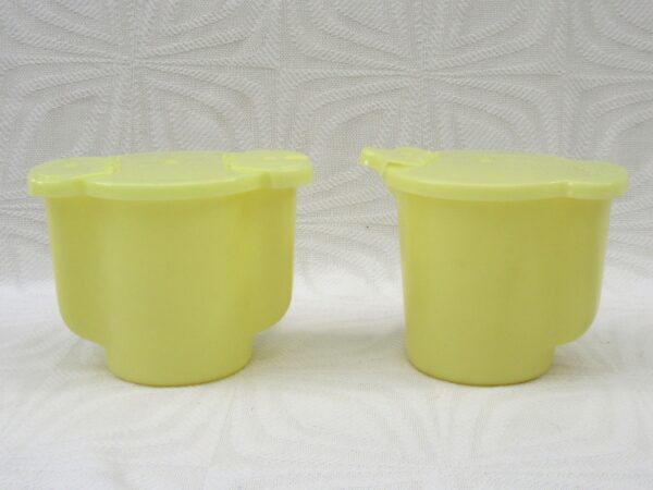 Vintage Tupperware Wonderlier Yellow Pastel Milk Jug Sugar Pourer Set 50s 60s Image